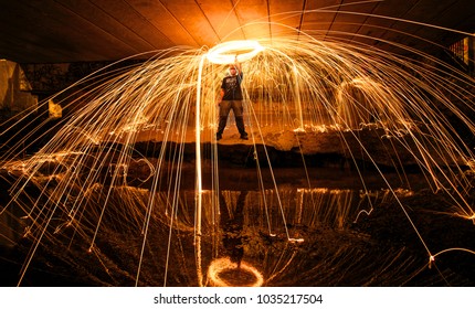 Abandoned Fire Spinning Art Australia - Powered by Shutterstock