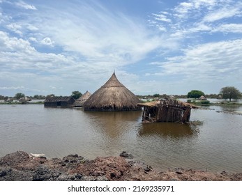 Abandoned Flooded Houses In Bentiu City South Sudan