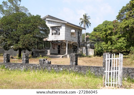 Abandoned French villa ,Kep Camboida