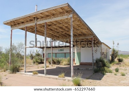 Abandoned Gas Station West Texas Yucca Ghost Town