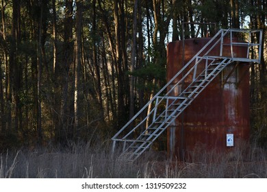 Abandoned Gas Well In Forest