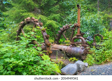 An Abandoned Gold Panning Device In Juneau Alaska