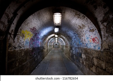 abandoned graffiti tunnel - Powered by Shutterstock