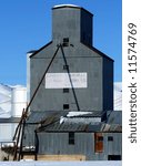 Abandoned grain elevators mark the countryside in Camas County Idaho