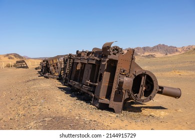 Abandoned Hejaz train wrecks from the Ottoman era in the Saudi Arabian desert near Medina - Powered by Shutterstock