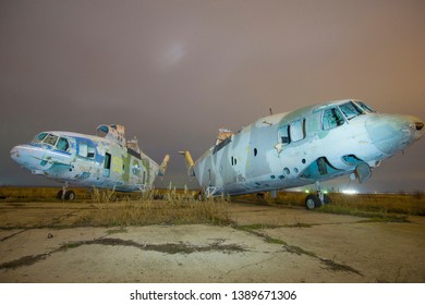 Abandoned Helicopters Involved In Emergency Response At A Nuclear Power Plant In Chernobyl
