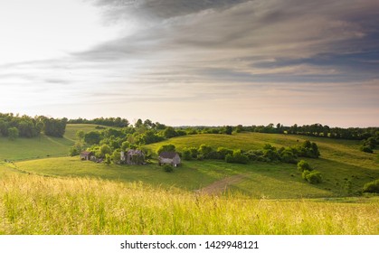 Abandoned Homestead Farm On A Hillside In Rural Appalachia