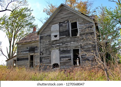 An abandoned house. - Shutterstock ID 1270568047