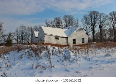 An Abandoned House With Catastrophic  Foundation And Structural Problems.