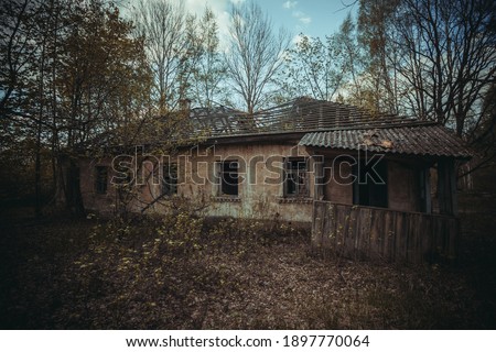 Similar – Image, Stock Photo Old house in the countryside. Hand-drawn black and white illustration