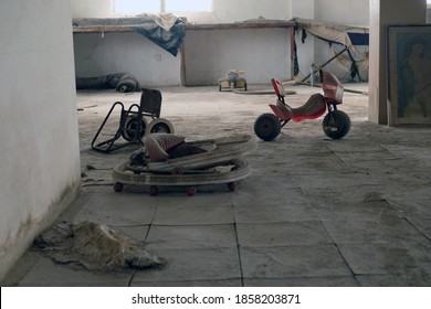 Abandoned Kid's Tricycle In A Building In Plymouth, Montserrat