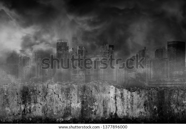 Abandoned Large Cities Covered Smoke Civil Stock Photo (Edit Now ...