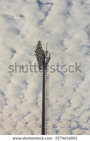 abandoned light with abstract cloud background