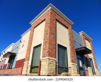 Abandoned Long John Silvers KFC Combo Restaurant -Worm's Eye Of Front Of Building (Aurora, Colorado, USA) - 04\25\2021