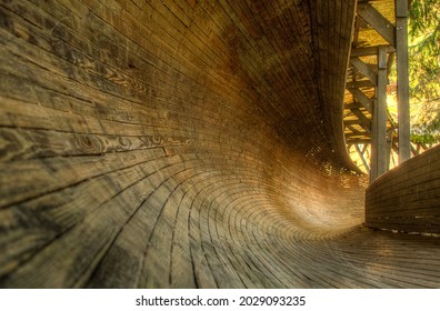 Abandoned Luge Track In Murjani, Latvia.