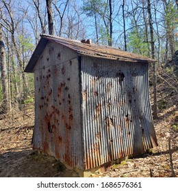 Abandoned Metal Shack In The Woods, Massachusetts