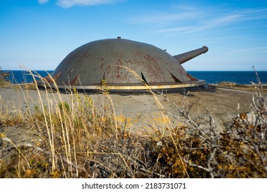 Abandoned Military Coastal Artillery Cannon