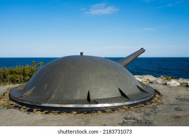 Abandoned Military Coastal Artillery Cannon