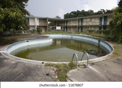 An Abandoned Motel Pool.