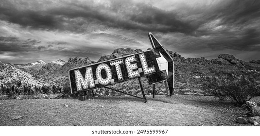 Abandoned motel sign outside Las Vegas - Powered by Shutterstock