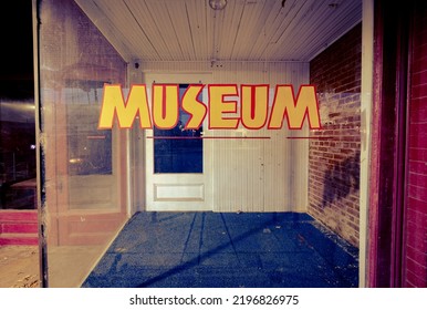 An Abandoned Museum Display Window.