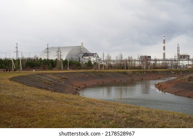 Abandoned Nuclear Power Station, Block 4 Covered With New Sarcophagus, Left After Disaster Explosion, Chornobyl, Ukraine