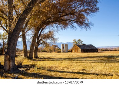 Abandoned Old California Dairy Farm Barn And Silos