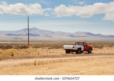 Abandoned old car in the desert of Nevada. - Powered by Shutterstock