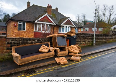 Abandoned Old Furniture. England Reading