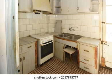 Abandoned Old Kitchen In A Building