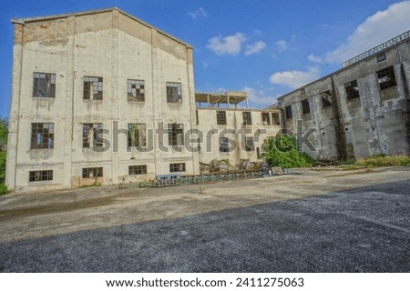Abandoned Old Ruined Industrial Plant in Veneto Italy
