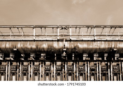 Abandoned Old Steel Mill With Visible Traces Of Time