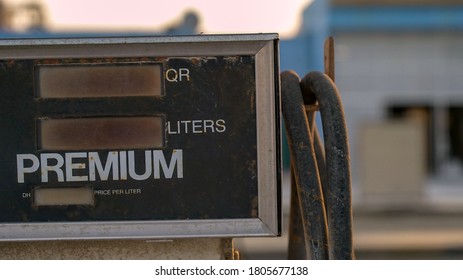 Abandoned Petrol Station At Golden Hour