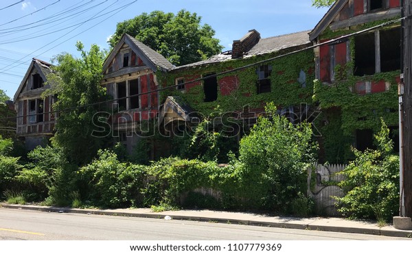 Abandoned Properties Detroit Financial Foreclosure Crisis Stock