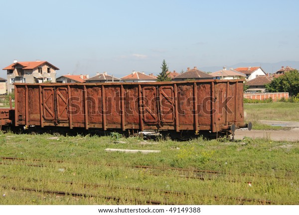 Abandoned rail can on a\
Bulgarian railroad