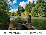 Abandoned railroad at the Hoquiam River in western Washington state