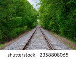 An abandoned railroad tracks in Hopkinsville, Kentucky