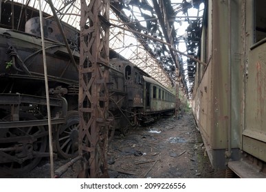 The Abandoned Red Star Train Graveyard In Budapest, Hungary