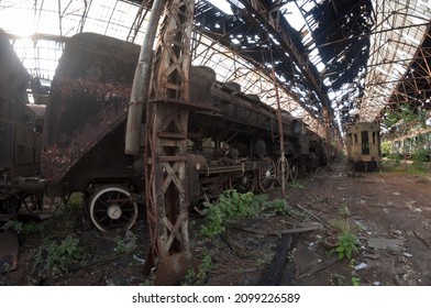 The Abandoned Red Star Train Graveyard In Budapest, Hungary