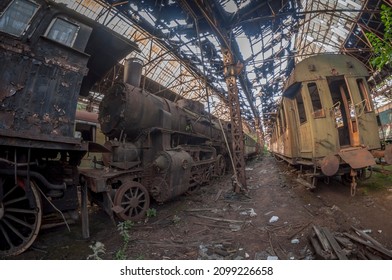 The Abandoned Red Star Train Graveyard In Budapest, Hungary