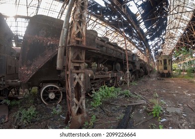 The Abandoned Red Star Train Graveyard In Budapest, Hungary