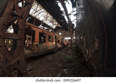 The Abandoned Red Star Train Graveyard In Budapest, Hungary