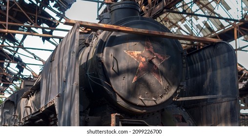 The Abandoned Red Star Train Graveyard In Budapest, Hungary