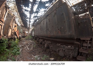 The Abandoned Red Star Train Graveyard In Budapest, Hungary