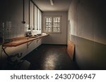 The abandoned and rotten German prison.