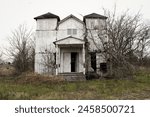 Abandoned and run-down Baptist Church in Vox Populi, Texas. Built ca. 1870s. 