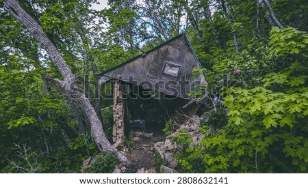 Abandoned Rustic Cabin Structure on Fernwood Cabin Trail Wasatch Mountains Layton Utah Spring