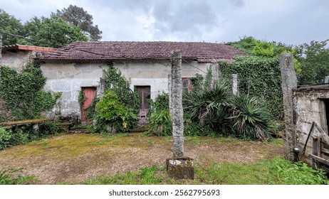 Abandoned rustic house on the countryside, Galicia, Spain - Powered by Shutterstock