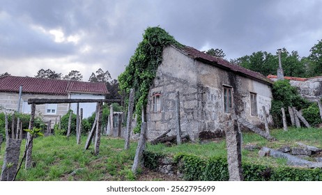 Abandoned rustic house on the countryside, Galicia, Spain - Powered by Shutterstock