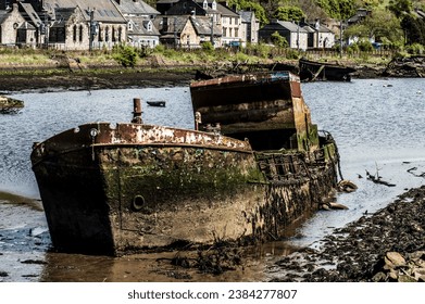 Abandoned shipwreck in Central Scotland - Powered by Shutterstock